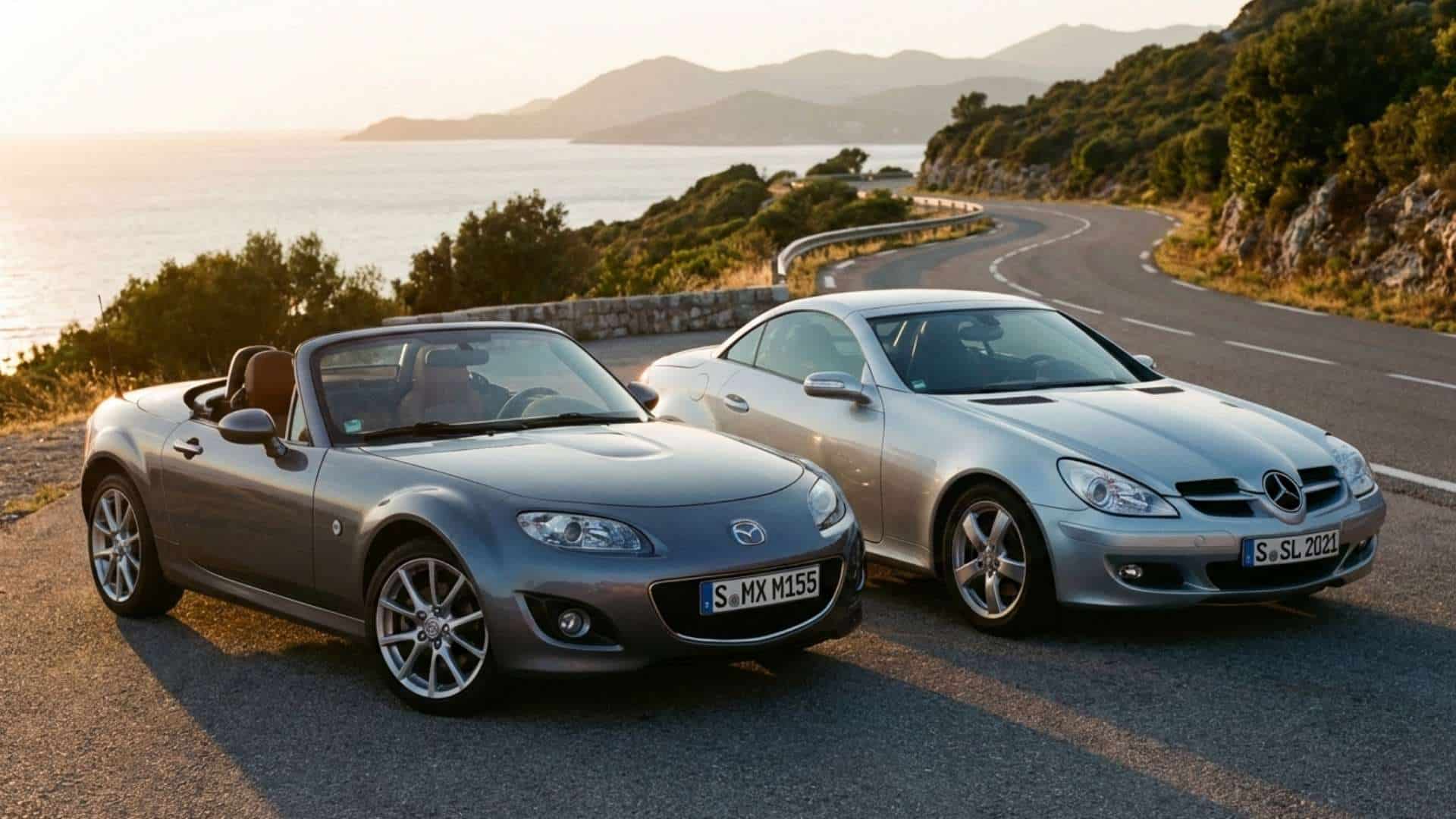 Mazda MX-5 vs Mercedes SLK : le comparatif achat