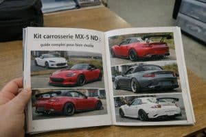 Guide complet sur les kits carrosserie pour Mazda MX-5 ND avec plusieurs exemples de body kits avant et arrière.