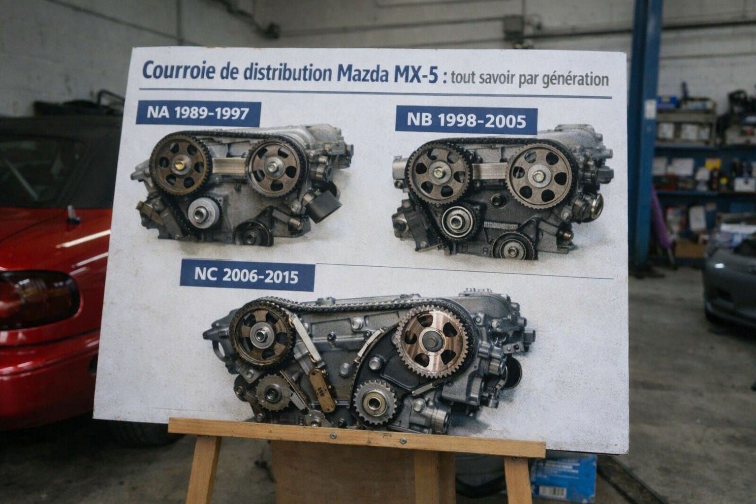 Courroie de distribution Mazda MX-5 : tout savoir par génération